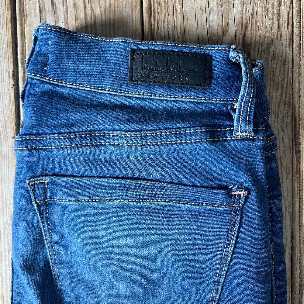 Nicole Miller Womens Blue Wash 5 Pocket Stretch SOHO High Rise Skinny Jeans Sz 4 - Picture 11 of 12